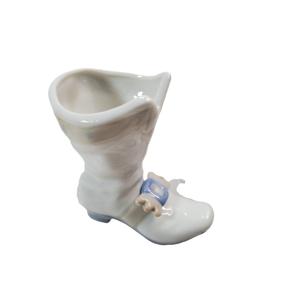 Vintage Lego Japan Mini Porcelain Ceramic Victorian Boot Toothpick Holder